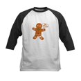 thumbnail image 1 of CafePress - Oh Snap Gingerbread Man Kids Baseball Tee - Kids Cotton Baseball Jersey, 3/4 Sleeve Shirt, 1 of 4