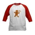thumbnail image 1 of CafePress - Oh Snap Gingerbread Man Kids Baseball Tee - Kids Cotton Baseball Jersey, 3/4 Sleeve Shirt, 1 of 4