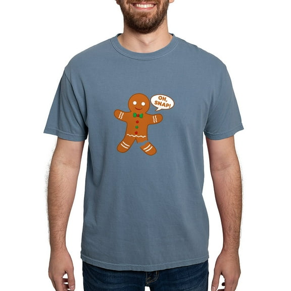 CafePress - Oh Snap Gingerbread Man - Mens Comfort Colors Shirt