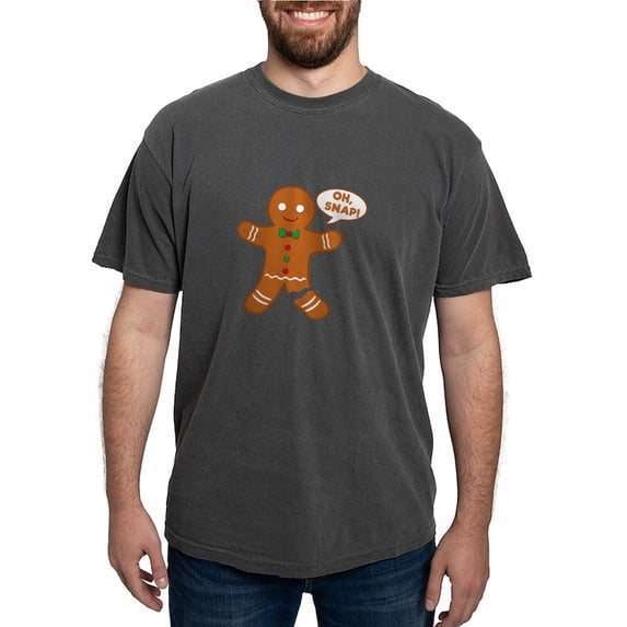 CafePress - Oh Snap Gingerbread Man - Mens Comfort Colors Shirt