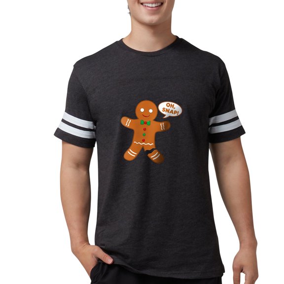 CafePress - Oh Snap Gingerbread Man - Mens Football Shirt