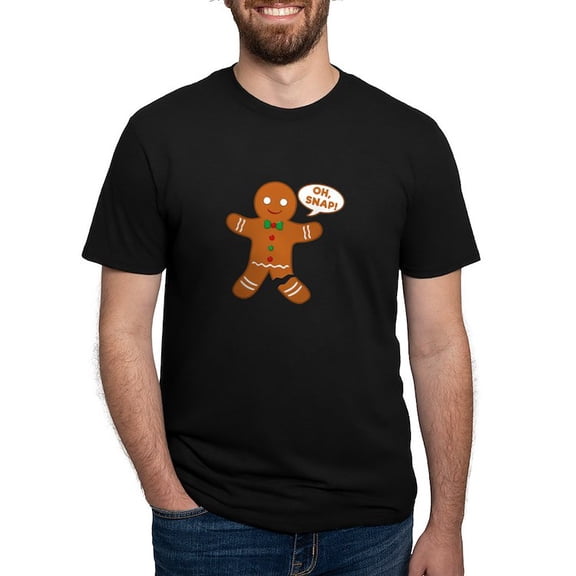 CafePress - Oh Snap Gingerbread Man Mens Tri Blend T Shirt - Mens Tri-blend T-Shirt