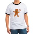thumbnail image 1 of CafePress - Oh Snap Gingerbread Man Ringer T - 100% Cotton Ringed T-Shirt, 1 of 4