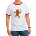thumbnail image 1 of CafePress - Oh Snap Gingerbread Man Ringer T - 100% Cotton Ringed T-Shirt, 1 of 4
