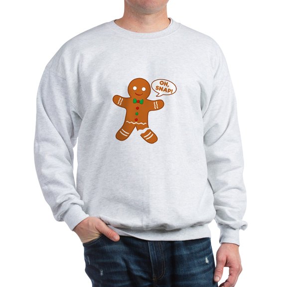 CafePress - Oh Snap Gingerbread Man Sweatshirt - Crew Neck Sweatshirt