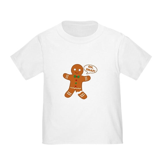 CafePress - Oh Snap Gingerbread Man Toddler T Shirt - Cute Toddler T-Shirt, 100% Cotton