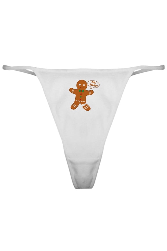 - Oh Snap Gingerbread Man - Women's Sexy Novelty Thong Panties Underwear
