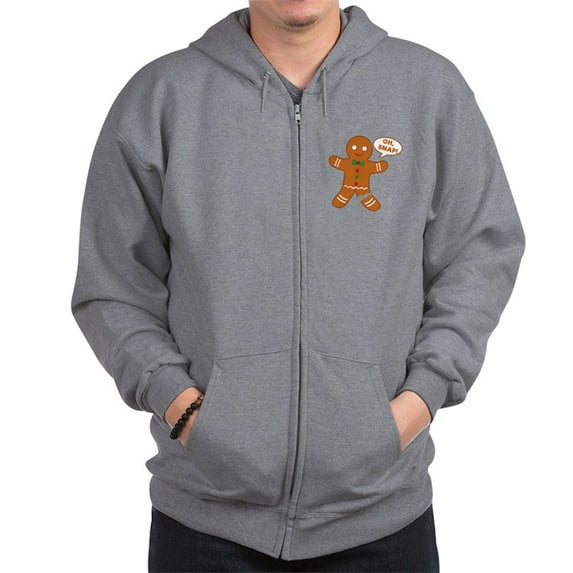 CafePress - Oh Snap Gingerbread Man Zip Hoodie - Zip Hoodie, Classic Hooded Sweatshirt with Metal Zipper