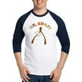 thumbnail image 1 of CafePress - Oh, Snap Wishbone Baseball Jersey - Cotton Baseball Jersey, 3/4 Raglan Sleeve Shirt, 1 of 4