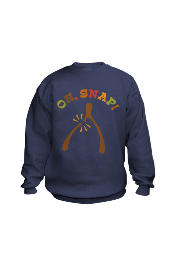 - Oh, Snap Wishbone Kids Sweatshirt - Kids Sweatshirt, Youth Crew Neck Sweatshirt