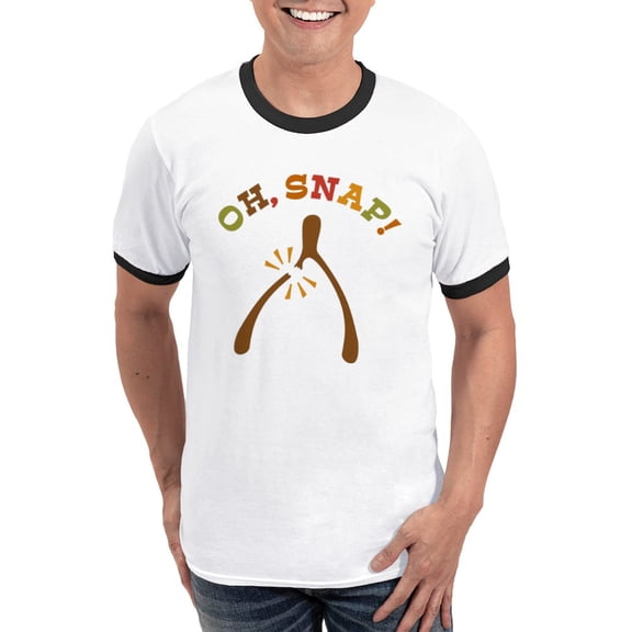 CafePress - Oh, Snap Wishbone Ringer T - 100% Cotton Ringed T-Shirt