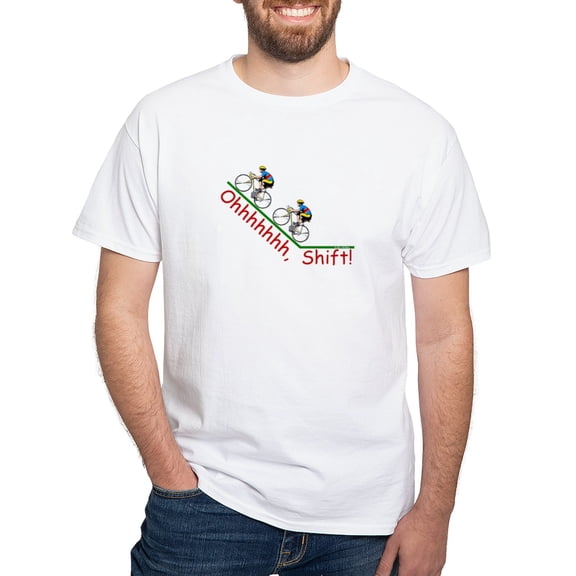 CafePress - Ohhh Shift COLOR T Shirt - Men's White Classic Cotton T-Shirts