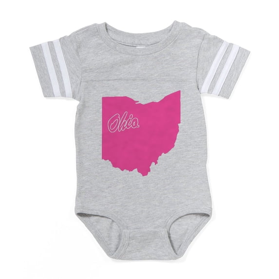 CafePress - Ohio - Cute Infant Baby Football Bodysuit