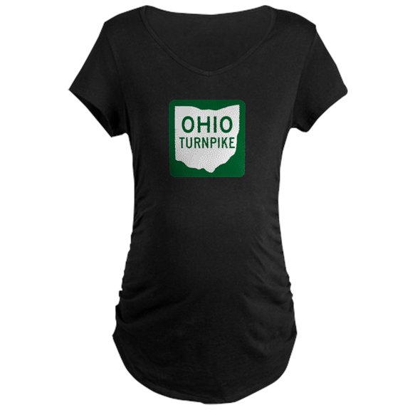CafePress - Ohio Turnpike Maternity Dark T Shirt - Maternity Dark T-Shirt