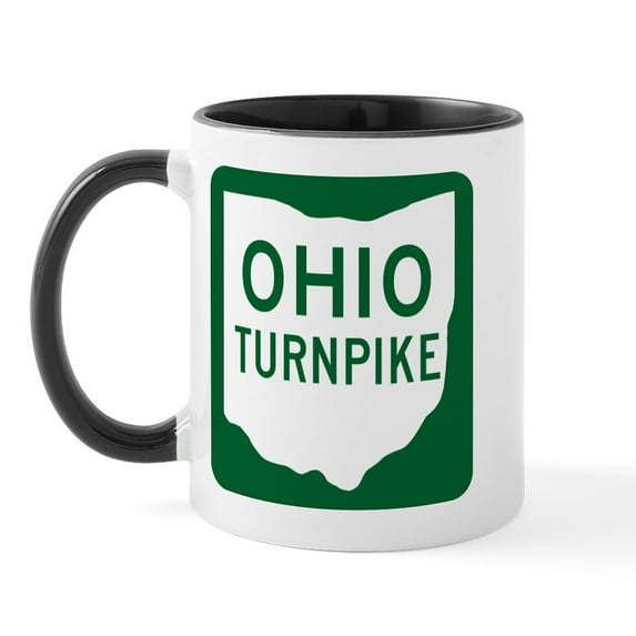 CafePress - Ohio Turnpike Mug - 11 oz Ceramic Mug - Novelty Coffee Tea Cup