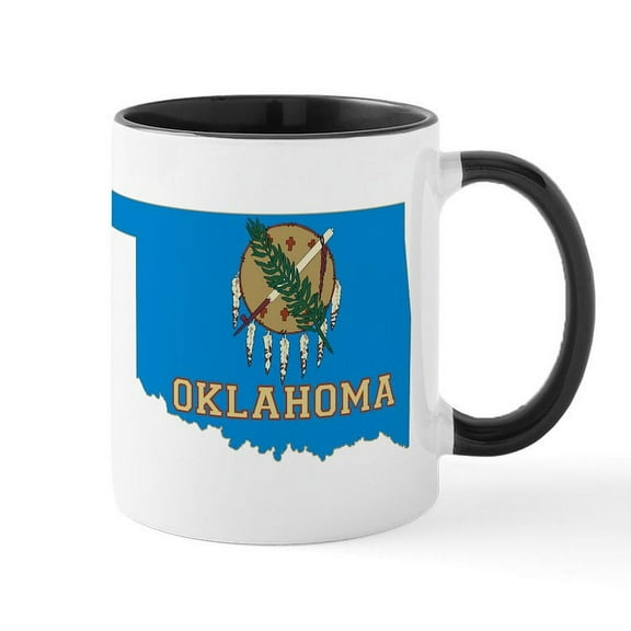 CafePress - Oklahoma Flag Mug - 11 oz Ceramic Mug - Novelty Coffee Tea Cup