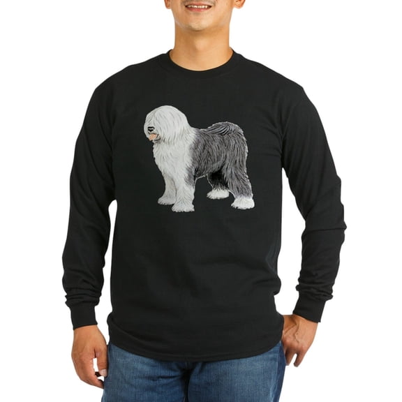 CafePress - Old English Sheepdog Long Sleeve Dark T Shirt - Long Sleeve Dark T-Shirt