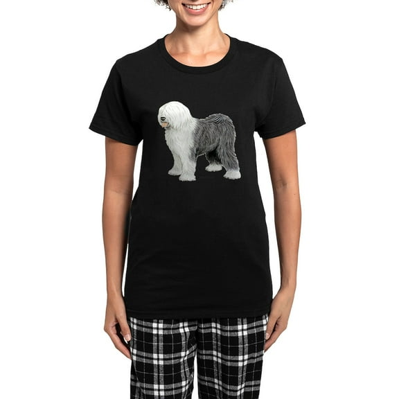CafePress - Old English Sheepdog Women's Dark Pajamas - Women's Short Sleeve Print T-Shirt and Pants Dark Cotton Pajama Set