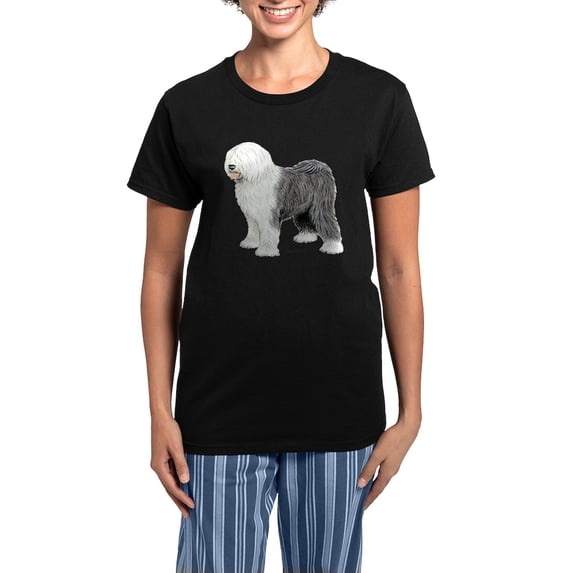 CafePress - Old English Sheepdog Women's Dark Pajamas - Women's Short Sleeve Print T-Shirt and Pants Dark Cotton Pajama Set