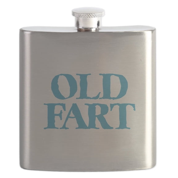 CafePress - Old Fart Flask - Stainless Steel Flask, 6oz Drinking Flask