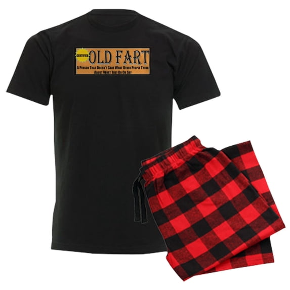 CafePress - Old Fart Motto Pajamas - Men's Dark Loose Fit Cotton Pajama Set