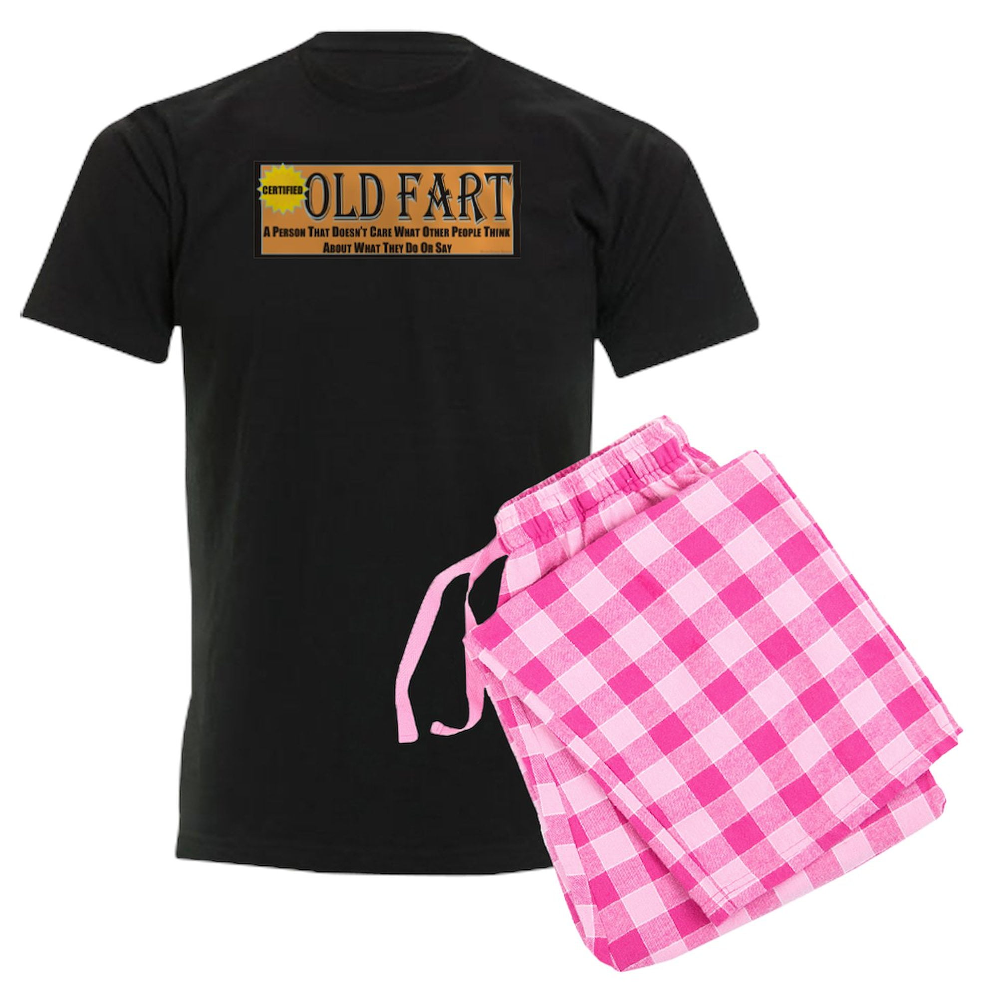 CafePress - Old Fart Motto Pajamas - Men's Dark Loose Fit Cotton Pajama ...