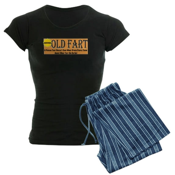 CafePress - Old Fart Motto Pajamas - Women's Short Sleeve Print T-Shirt and Pants Dark Cotton Pajama Set