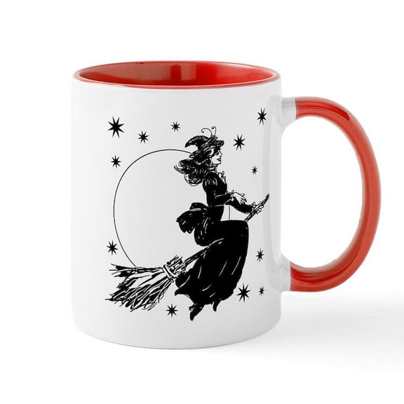 CafePress - Old Fashioned Witch Ceramic Mug - 11 oz Ceramic Mug - Novelty Coffee Tea Cup