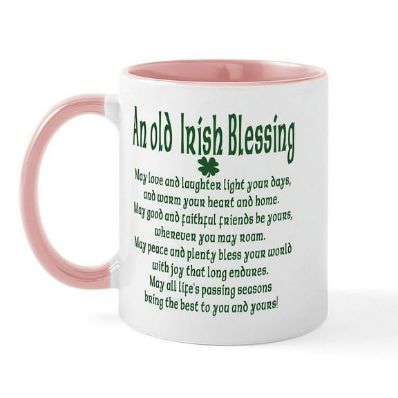 CafePress - Old Irish Blessing Mug - 11 oz Ceramic Mug - Novelty Coffee Tea Cup