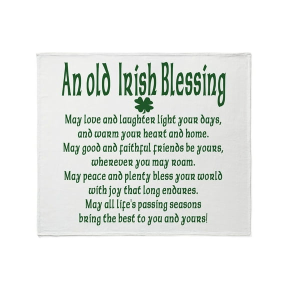 CafePress - Old Irish Blessing Throw Blanket - Soft Fleece Throw Blanket, 50"x60" Stadium Blanket