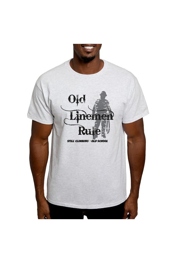 - Old Linemen Rule 2 T Shirt - Men's Classic Cotton T-Shirts