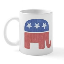 CafePress - Old Republican Elephant Mug - 11 oz Ceramic Mug - Novelty Coffee Tea Cup