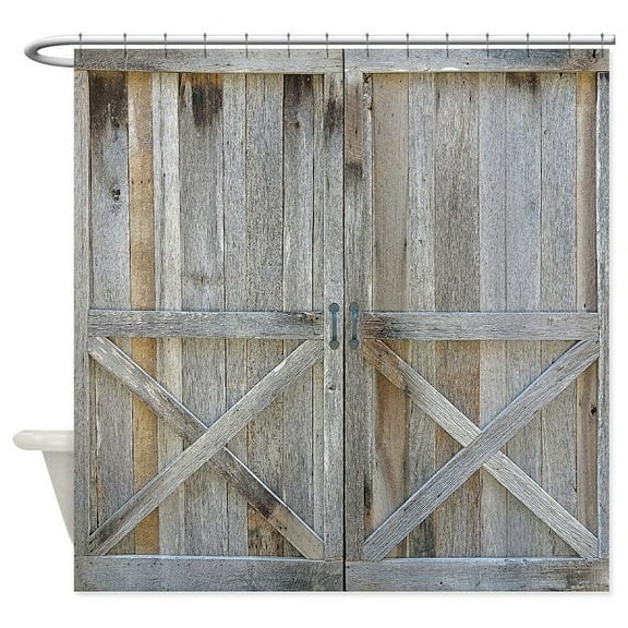 CafePress - Old Rustic Barn Door - Unique Fabric Shower Curtain 70" x 72"