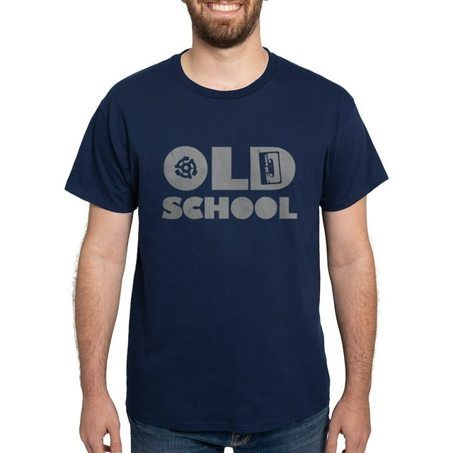 CafePress - Old School (Distressed) Dark T Shirt - 100% Cotton T-Shirt