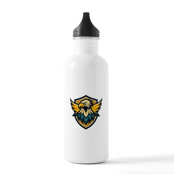 CafePress - Old School Eagle Mascot Head: Illustrated Classic - Stainless Steel Water Bottle, Sports Bottle, 1.0L