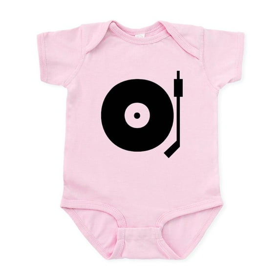 CafePress - Old School Record Player Blac Infant Bodysuit - Baby Light Bodysuit, Size Newborn - 24 Months