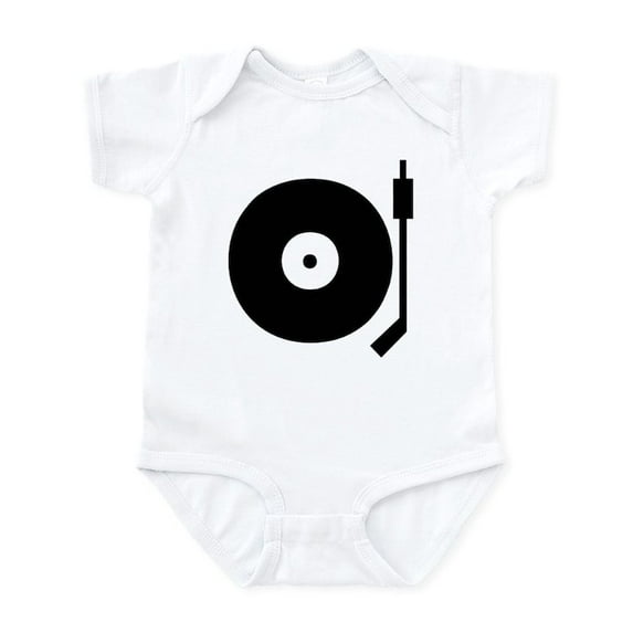 CafePress - Old School Record Player Blac Infant Bodysuit - Baby Light Bodysuit, Size Newborn - 24 Months
