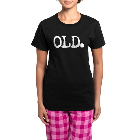 CafePress - Old Women's Dark Pajamas - Women's Short Sleeve Print T-Shirt and Pants Dark Cotton Pajama Set