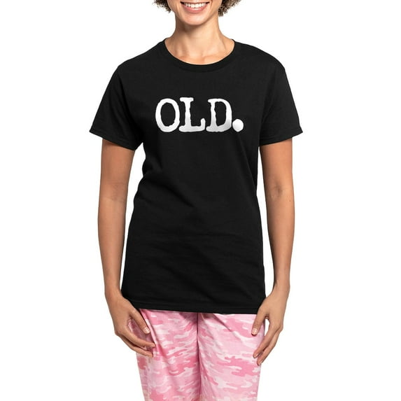 CafePress - Old Women's Dark Pajamas - Women's Short Sleeve Print T-Shirt and Pants Dark Cotton Pajama Set