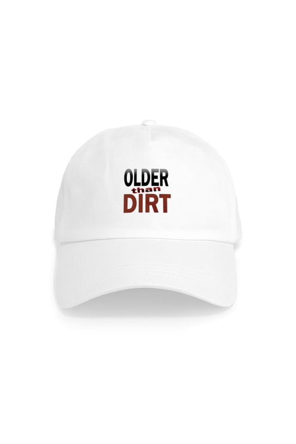 - Older Than Dirt Cap - Adjustable 100% Brushed Unisex Casual Cotton Baseball Cap, Beige, 1