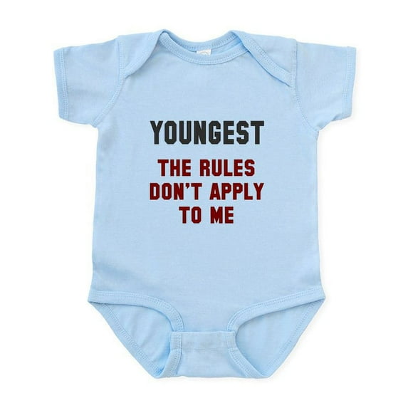 CafePress - Oldest Middle Youngest Rules Infant Bodysuit - Baby Light Bodysuit, Size Newborn - 24 Months