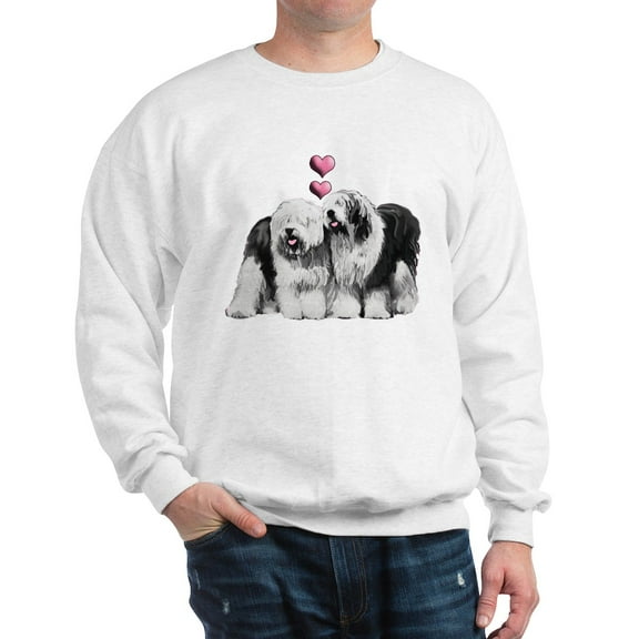 CafePress - Ole English Sheepdog Pair Sweatshirt - Crew Neck Sweatshirt