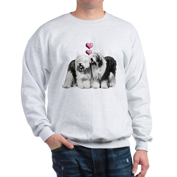 CafePress - Ole English Sheepdog Pair Sweatshirt - Crew Neck Sweatshirt