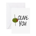 thumbnail image 1 of CafePress - Olive You Greeting Cards - Greeting Card, Blank Inside Matte, 1 of 3