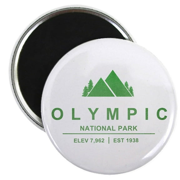 CafePress - Olympic National Park, Washington Magnets - 2.25" Round Magnet, Refrigerator Magnet, Button Magnet Style