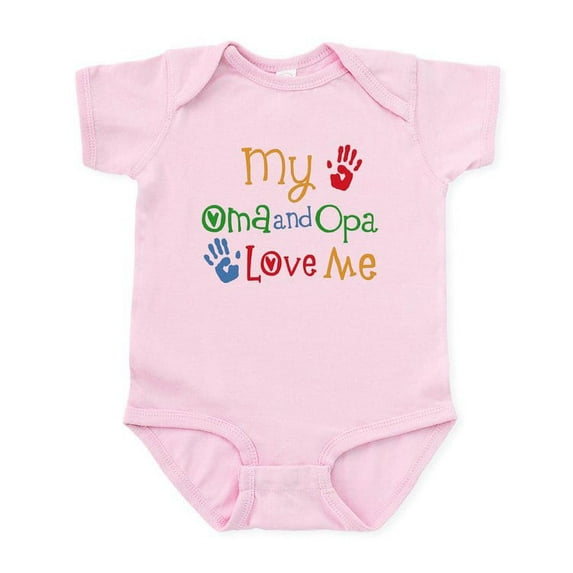CafePress - Oma And Opa Love Me Body Suit - Baby Light Bodysuit, Size Newborn - 24 Months
