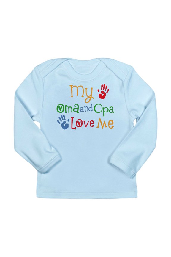 - Oma And Opa Love Me Long Sleeve T Shirt - Long Sleeve Infant T-Shirt