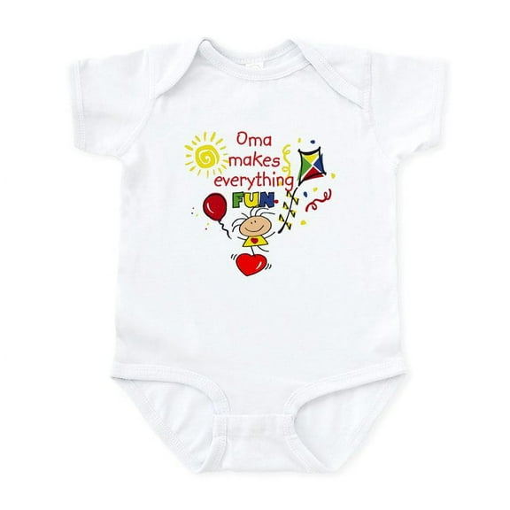 CafePress - Oma Fun Girl Infant Bodysuit - Baby Light Bodysuit, Size Newborn - 24 Months