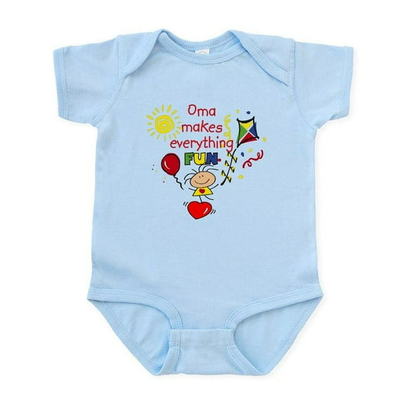 CafePress - Oma Fun Girl Infant Bodysuit - Baby Light Bodysuit, Size Newborn - 24 Months