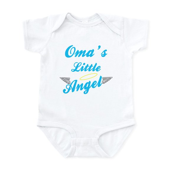 CafePress - Oma's Little (Boy) Angel Infant Bodysuit - Baby Light Bodysuit, Size Newborn - 24 Months